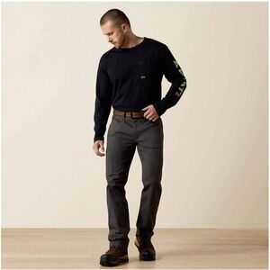 Ariat Men's Size 33x32 Rebar M4 Low Rise DuraStretch Straight Leg Pant